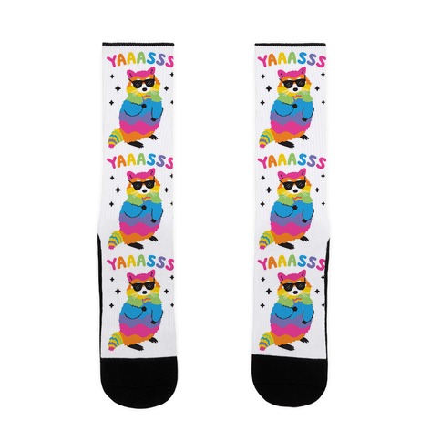 Yas Rainbow Raccoon Sock