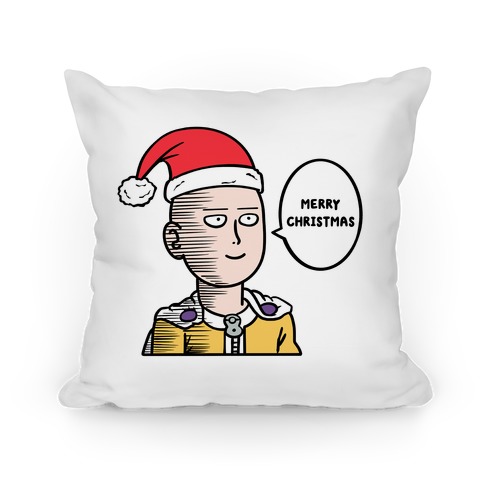 Saitama Merry Christmas Parody Pillow
