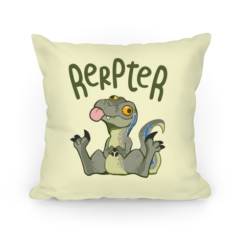 Derpy Raptor Rerpter Pillow