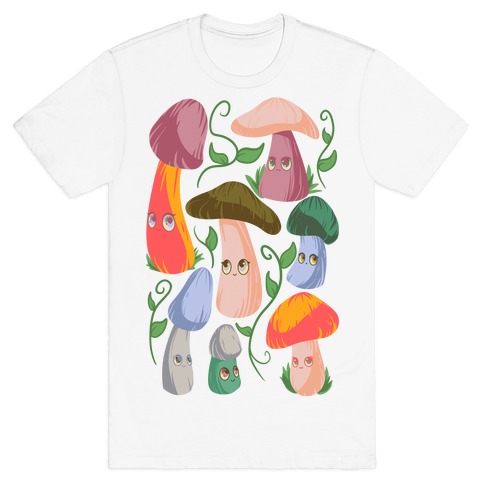 Kawaii Cottage Mushrooms T-Shirt