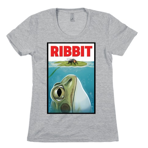 Ribbit Jaws Parody Womens T-Shirt