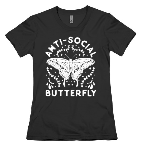 Anti-Social Butterfly Womens T-Shirt