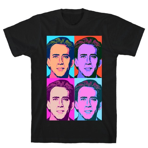 Nicholas Cage Pop Art Parody T-Shirt