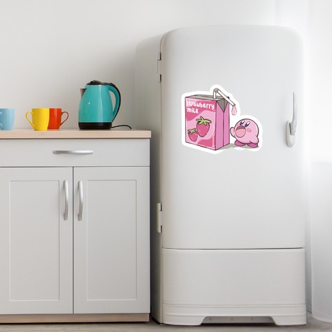 https://images.lookhuman.com/render/standard/D7okWoZFJDhKs0ESxT85fVf6rBEyZJ3g/diecut-whi-diecut_fridge_xl-t-strawberry-milk-kirby-parody.jpg