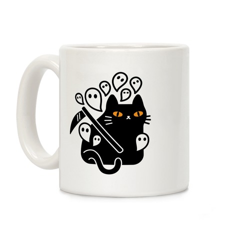 Nine Lives Reaper Cat Coffee Mug