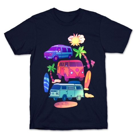 Beachy Van Life Pattern T-Shirt