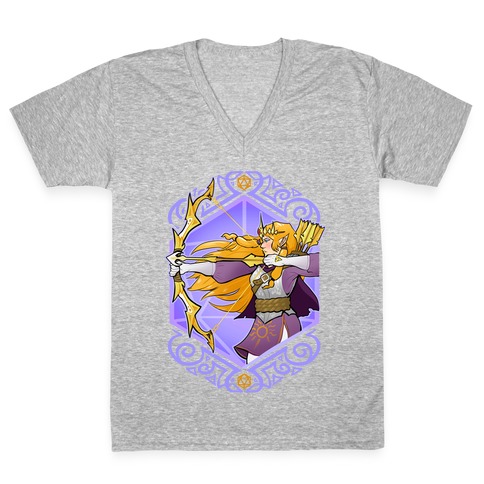DnD Princesses: Zelda Archer V-Neck Tee Shirt
