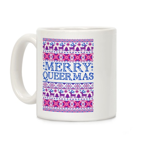 Merry Queermas Bisexual Pride Christmas Sweater Coffee Mug
