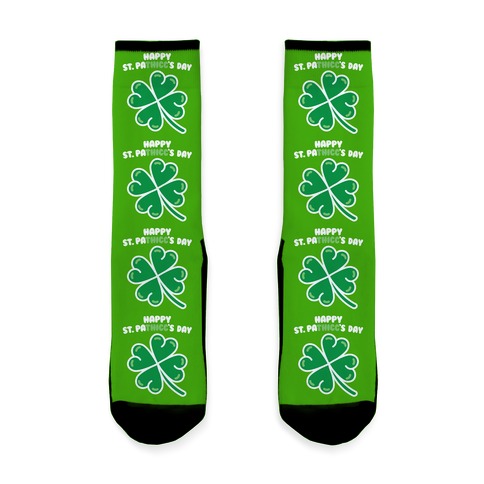 Happy St. Pathicc's Day Butt Clover Sock