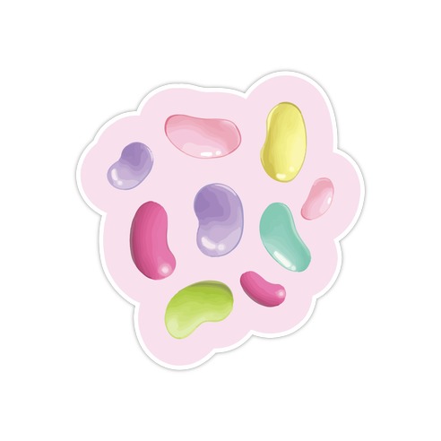Jelly Bean Pattern Die Cut Sticker
