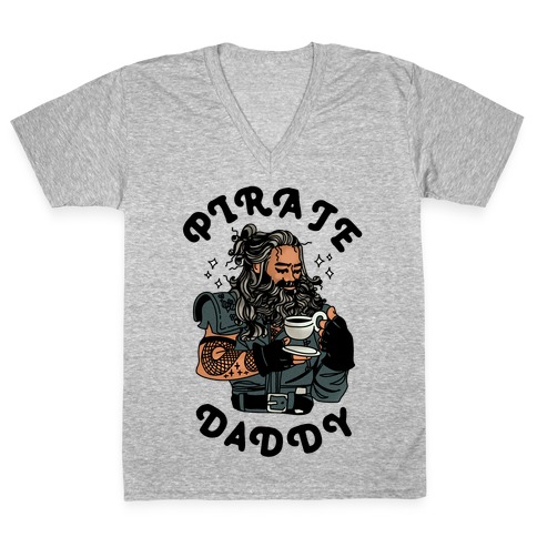 Pirate Daddy V-Neck Tee Shirt