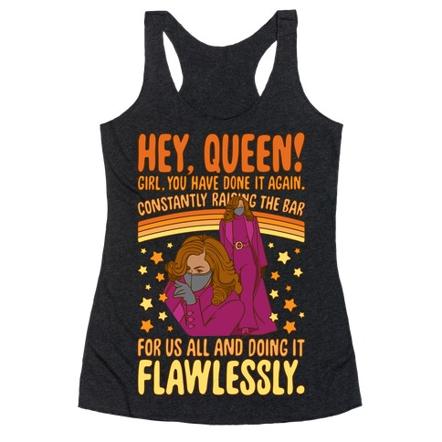 Hey Queen Michelle Obama Quote White Print Tank Tops