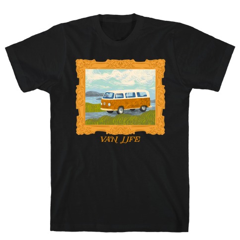 Van Life Van Gogh (with Text) T-Shirt