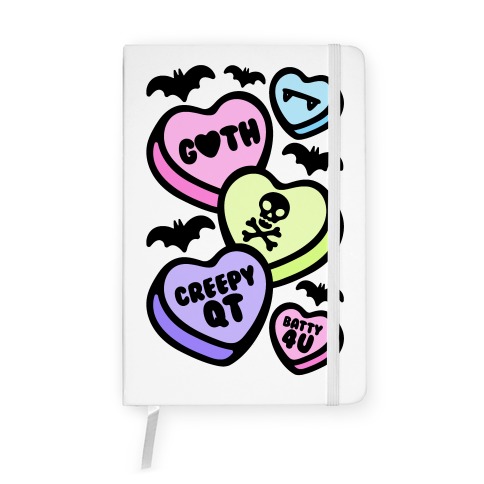 Goth Candy Hearts Notebook