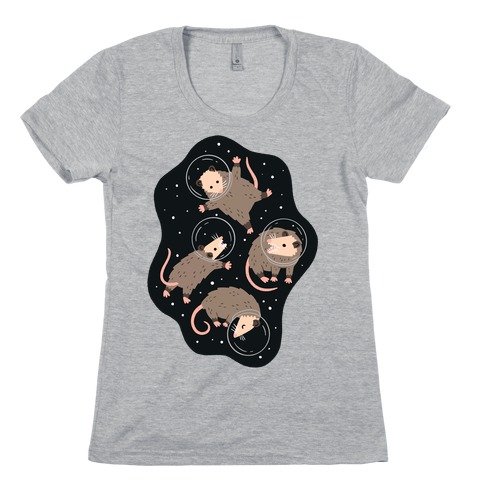 Opossums In Space Womens T-Shirt