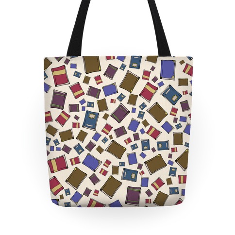 Book Collection Pattern Tote