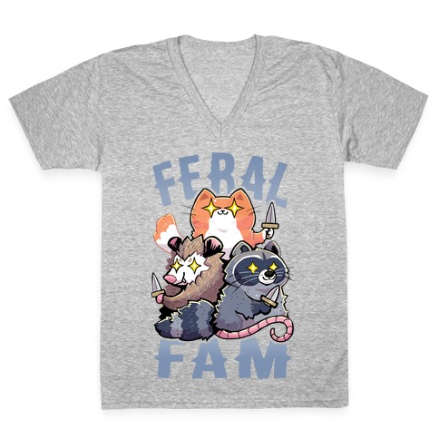 Feral Fam V-Neck Tee Shirt