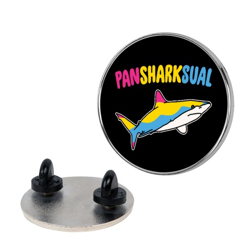 Pansharksual Pansexual Shark Parody Pin