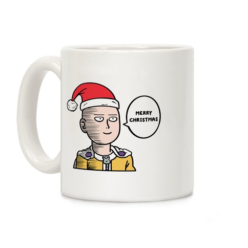 Saitama Merry Christmas Parody Coffee Mug