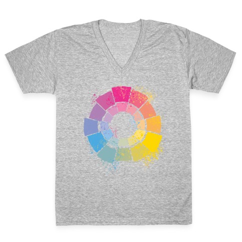 Pan Pride Color Wheel V-Neck Tee Shirt