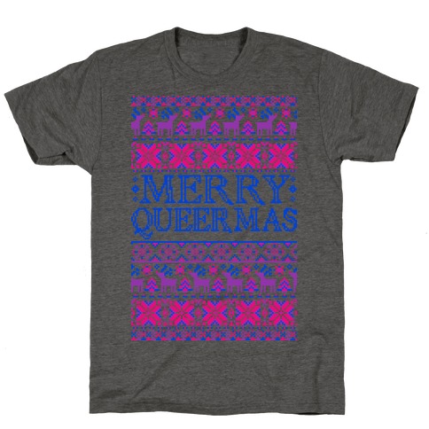 Merry Queermas Bisexual Pride Christmas Sweater T-Shirt