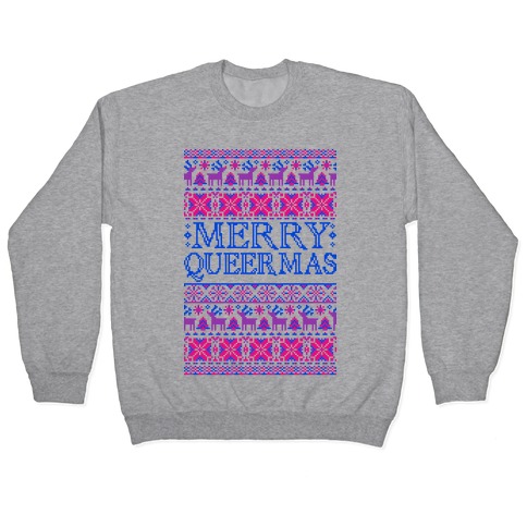 Merry Queermas Bisexual Pride Christmas Sweater Pullover
