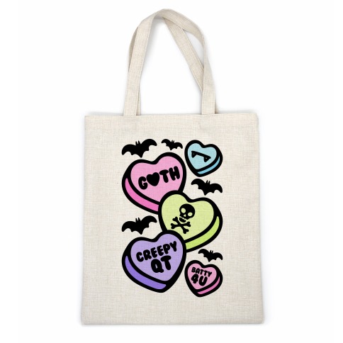 Goth Candy Hearts Casual Tote