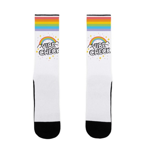 Vibe Check Rainbow Sock