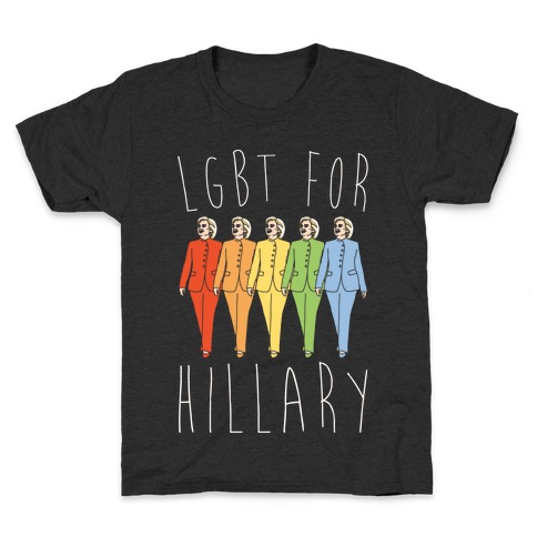 LGBT For Hillary White Print Kids T-Shirt