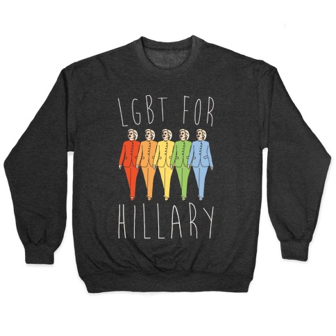 LGBT For Hillary White Print Pullover