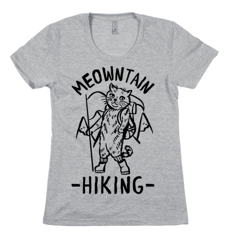 Meowntain Hiking Cat Womens T-Shirt