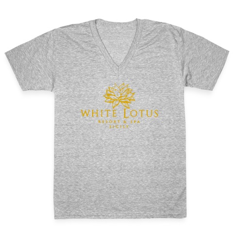 White Lotus Resort V-Neck Tee Shirt