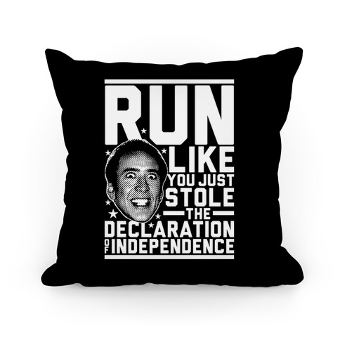 Run Like Nick Cage Pillow
