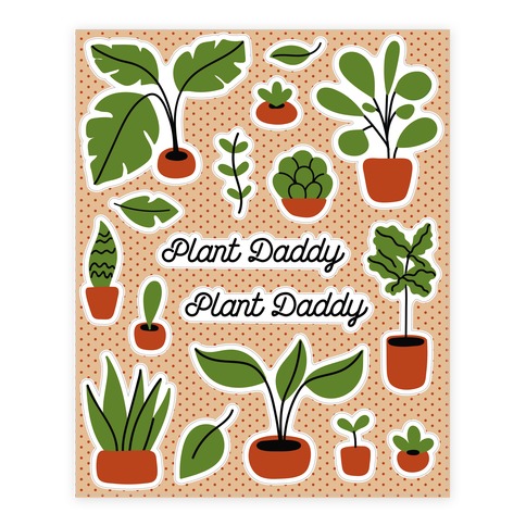 Plant Daddy Stickers and Decal Sheet