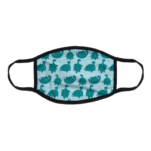 Cute Nessie Pattern Flat Face Mask | LookHUMAN