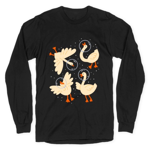 Geese In Space Long Sleeve T-Shirt