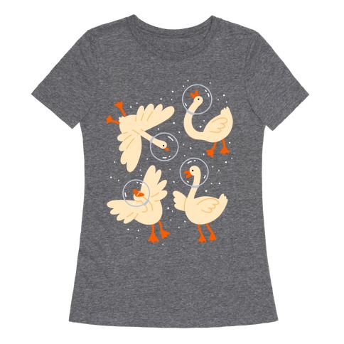 Geese In Space Womens T-Shirt