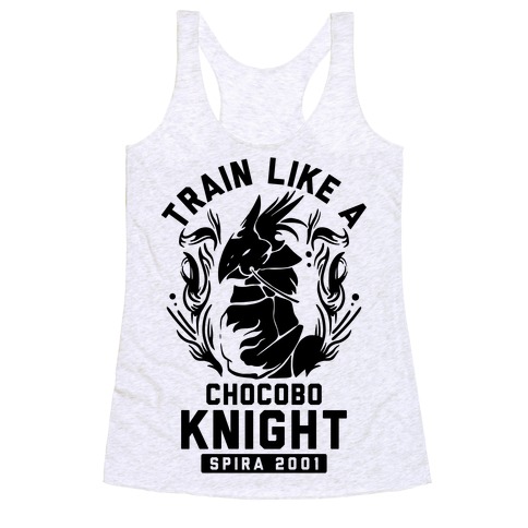 Train like a Chocobo Knight Racerback Tank Top
