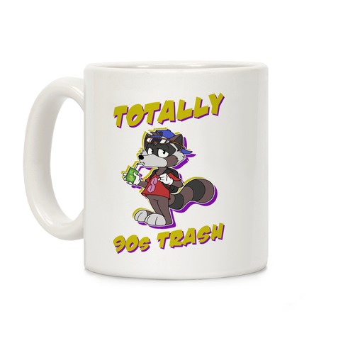 Totally 90's Trash Raccoon Coffee Mug