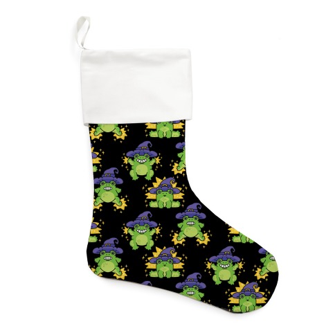 Magical Frog Witch Pattern Stocking