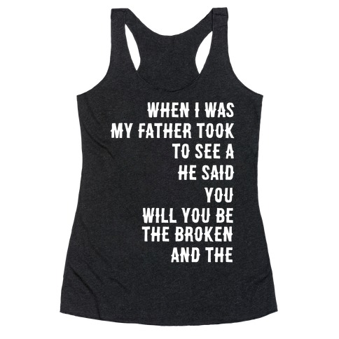 When I Was a Young Boy (1 of 2 pair) Racerback Tank Top