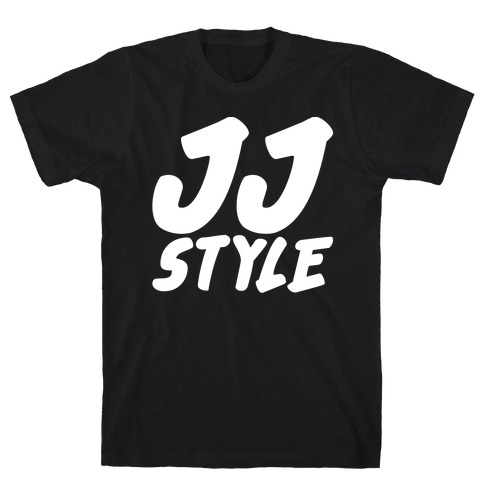 JJ Style White Print T-Shirt