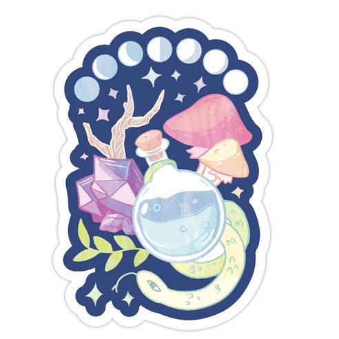 Witchy Pastel Things Die Cut Sticker