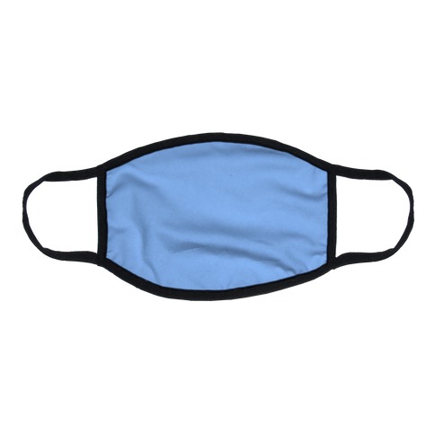 Denim Blue Face Mask Cover Flat Face Mask