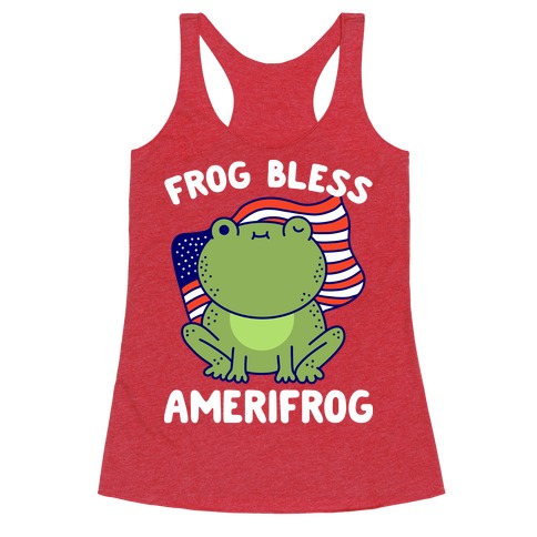 Frog Bless Amerifrog Racerback Tank Top