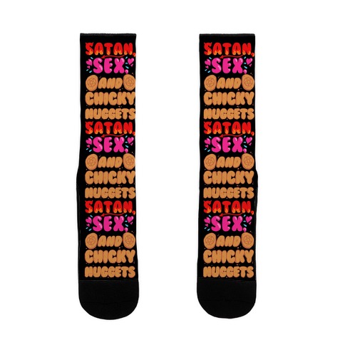 Satan, Sex, and Chicky Nuggets Sock