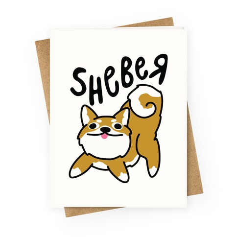 Sheber Derpy Shiba Greeting Card