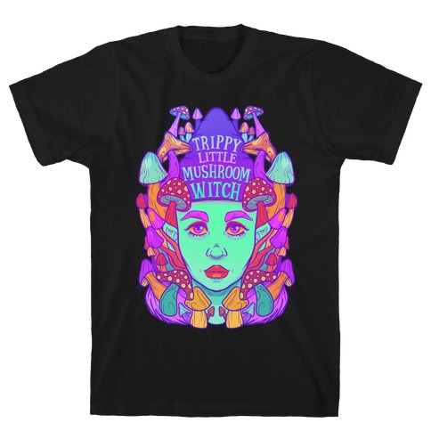Trippy Little Mushroom Witch T-Shirt