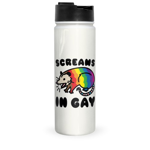 Screams In Gay Possum Parody Travel Mug