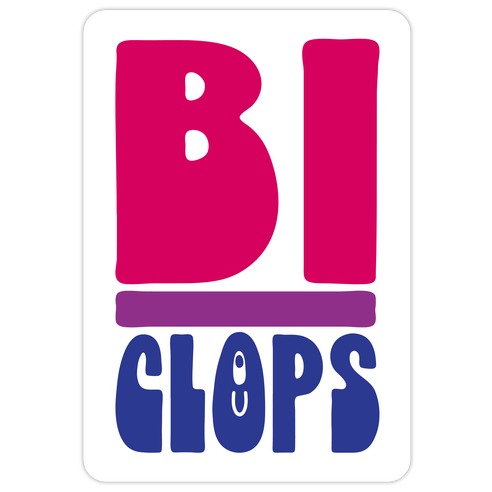 Bi-Clops Bisexual Cyclops Parody Die Cut Sticker